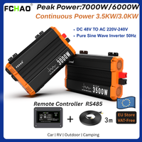 FCHAO 48V DC to AC Solar Inverter 220V/230V/V V, Pure Sine wash W,3500W, with Control for RV, Home, Energy Storage,