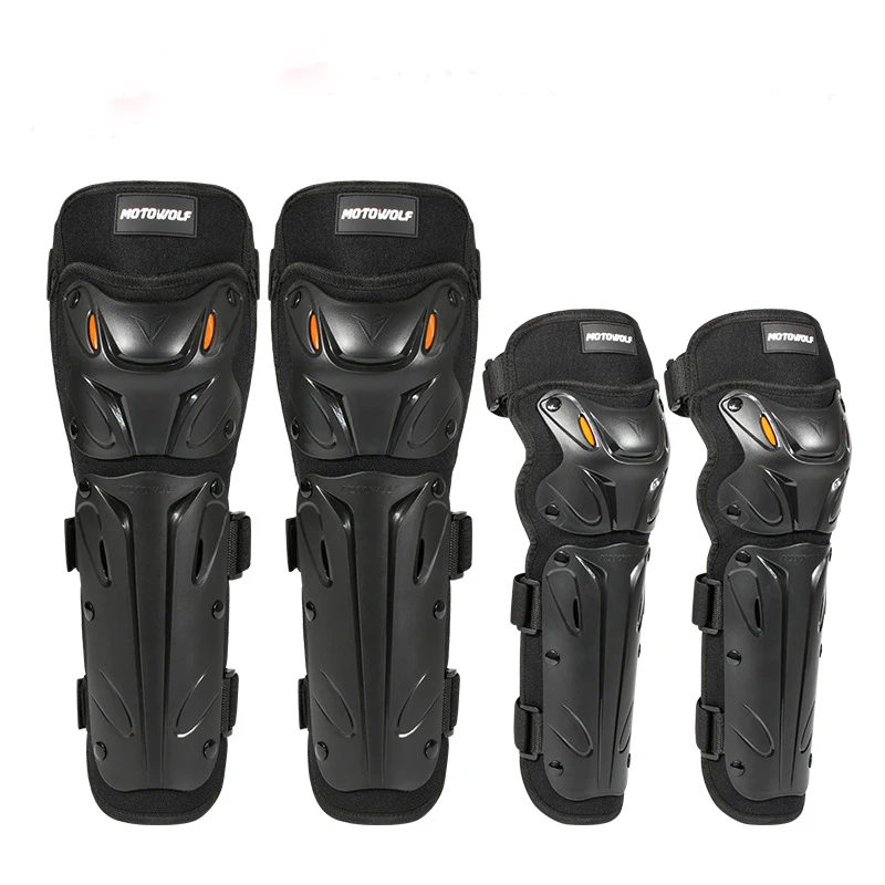 

Motorcycle Mtb Knee And Elbow Pads Motocross Knee Pads Moto Protection Riding Night ReflectionElbow Guard 4 Pcs for Men