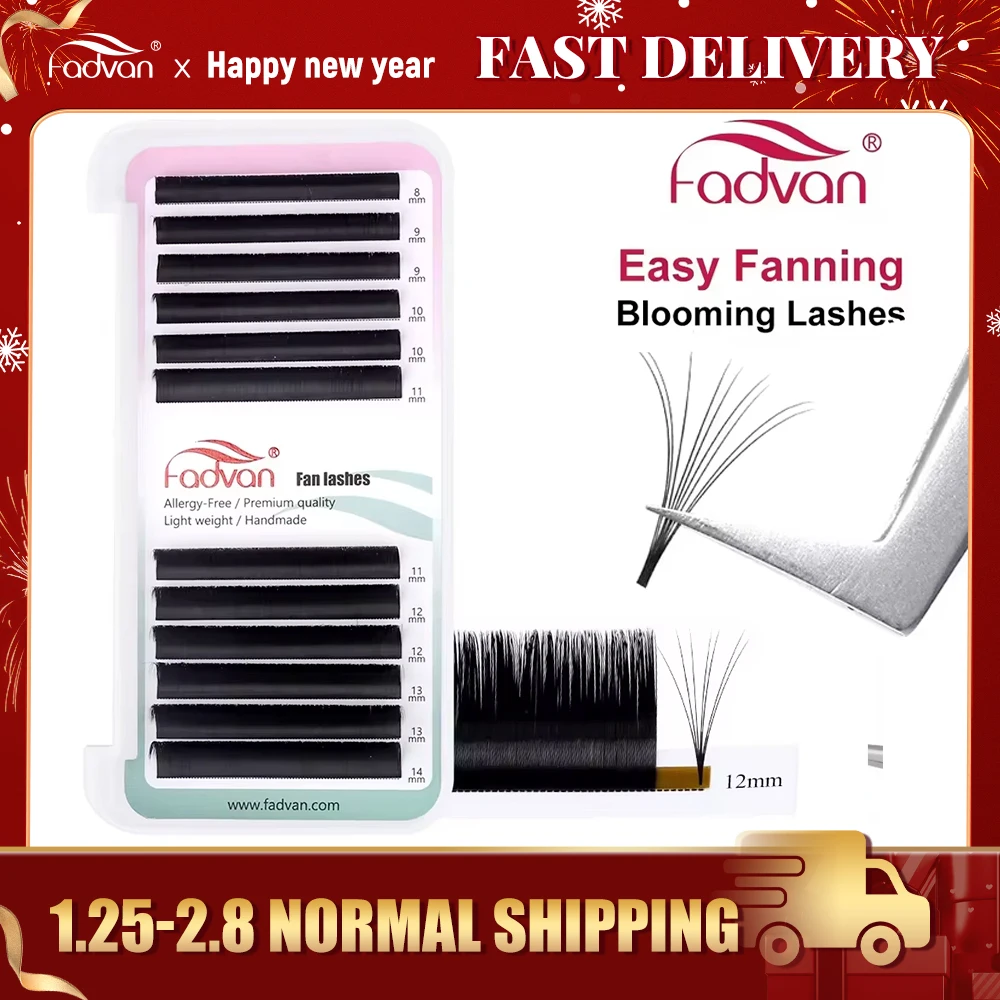 Fadvan Easy Fan Eyelash Extension Soft Faux Mink Lash Russia Volume 1 Second Flare Blooming Eyelash Professional Makeup Supplies