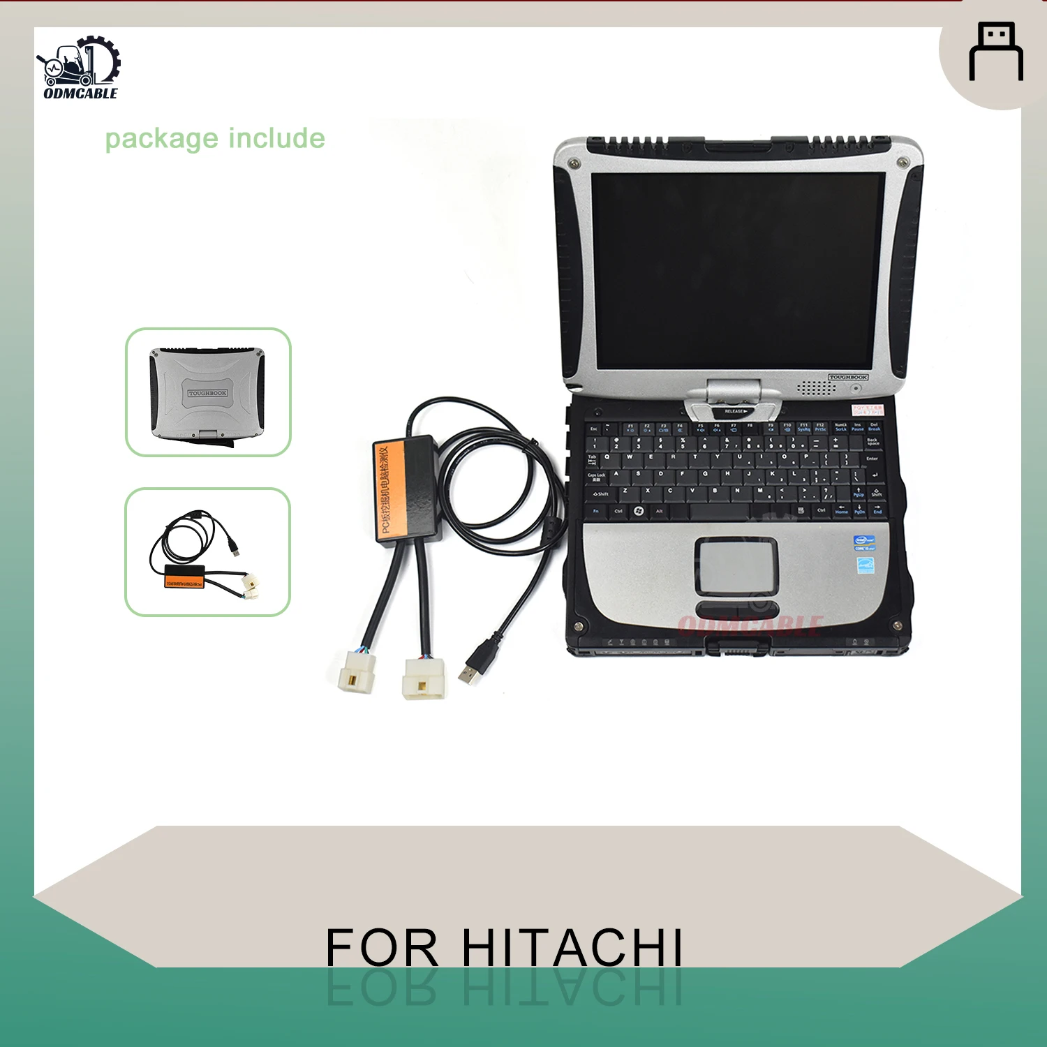 For Dr.ZX Diagnostic USB 4Pin Cable and 6Pin Cont Connectors for Hitachi Diagnostic Scanner Excavator Diagnosis Tool