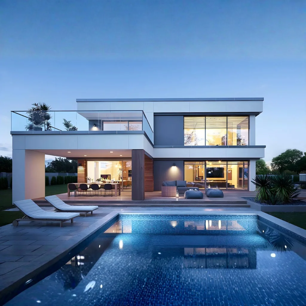 

Modern House Printed Plans 15m x 23m | 4 Bedrooms + Loft | 410m² Villa Guide Booklet | DIY Home Blueprint (No Materials)