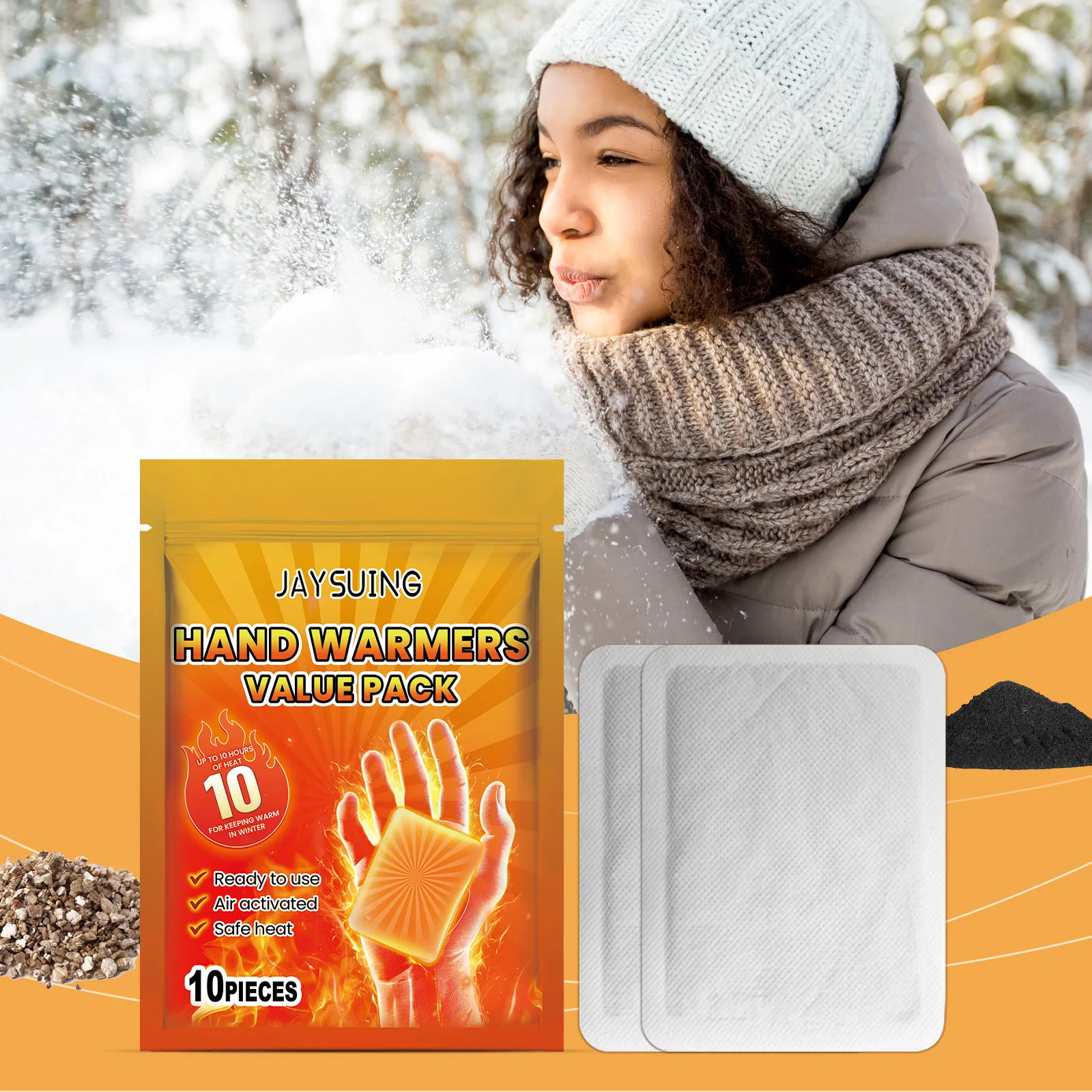 

Jaysuing, 10 шт., зимние теплые наклейки, прочный подогрев, самоклеящиеся, зимняя защита от холода, быстросогревающие грелки для рук