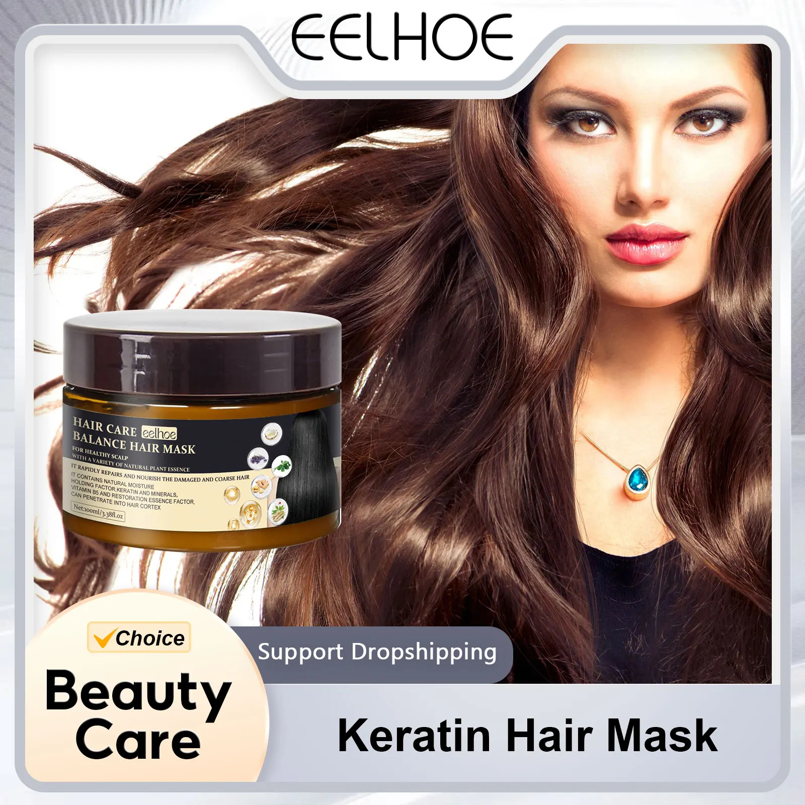 

Keratin Hair Mask Brittle Removal Nourishing Repair Rough Frizz Smoothing Soft Shiny for Permanent Straightening Care Product