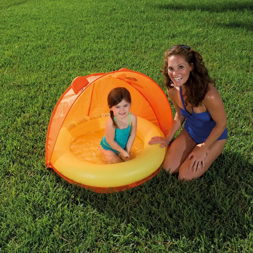 BW 51110 King Snow Shade Embossing Water Play Pool Orange