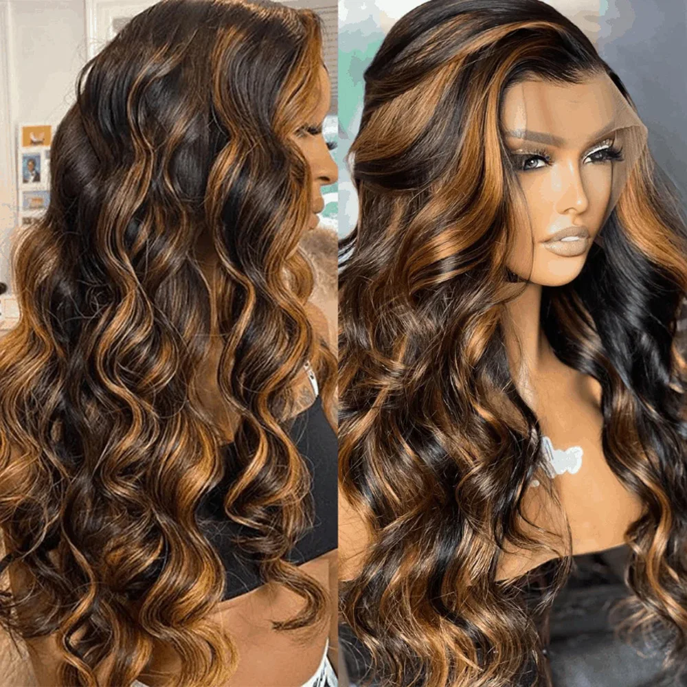 

P1B/30 Highlight Balayage Body Wave Wigs Human Hair 13x4 13x6 Hd Lace Frontal Wigs Cheap Brazilian Wigs 100% Human Hair Wigs