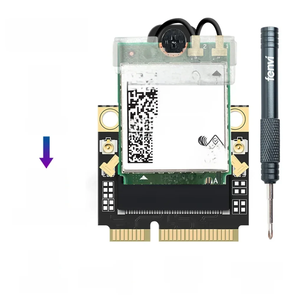 Bezprzewodowy karta Wifi 2974Mbps Mini pci-e AX210 AX200 wi-fi 6 Adapter Bluetooth 5.2 AX200NGW 802.11ax 2.4G/5G dla Win10/11 — zdjęcie 2