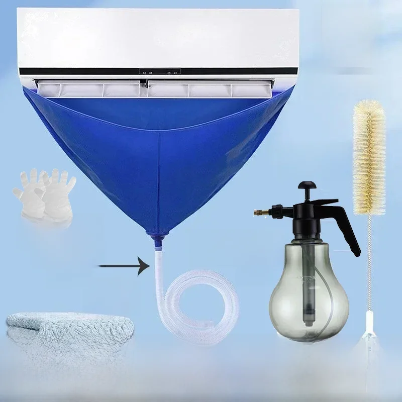 Kit de nettoyage ca, sac de nettoyage de climatiseur avec tuyau de vidange, nettoyeur de climatisation, ensemble de lavage étanche, outils de climatisation