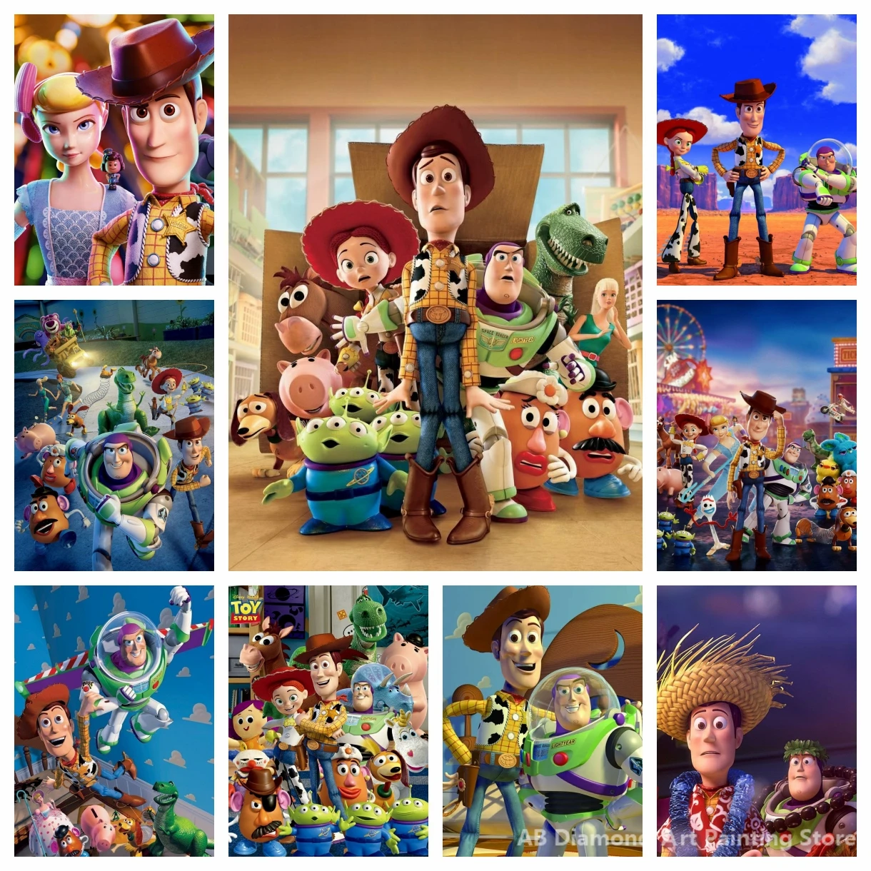 

Disney Toy Story AB Diamond Painting 5D DIY Art Painting Kit Animal Cartoon Cross Stitch Mosaic Children's Gift Home Decoration