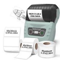 Wireless Label Printer SK58 Inkless Bluetooth Thermal Label Maker Adhesive Label Sticker Machine DIY Pattern Barcode QR Code