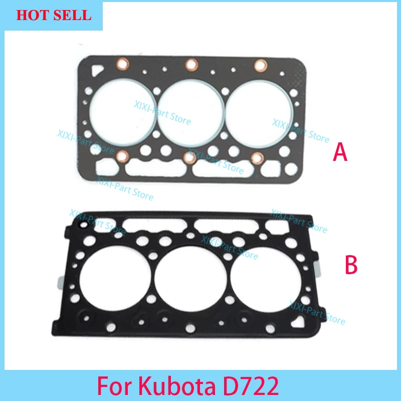 

D722For Kubota 3-Cylinders Cylinder Head Gasket Piston Rings Set 67*1.5HK+1.5+3 67mm STD Overhaul Rebuild Kit
