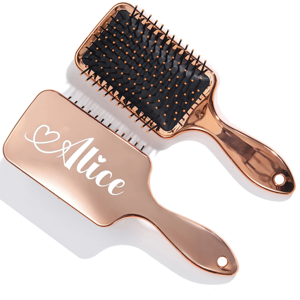 Personalized Hair Brush Bride Custom Rose Gold Airbag Mirror Finish  Perfect Gift for Young Girls Bridal Bridesmaids Party Bride