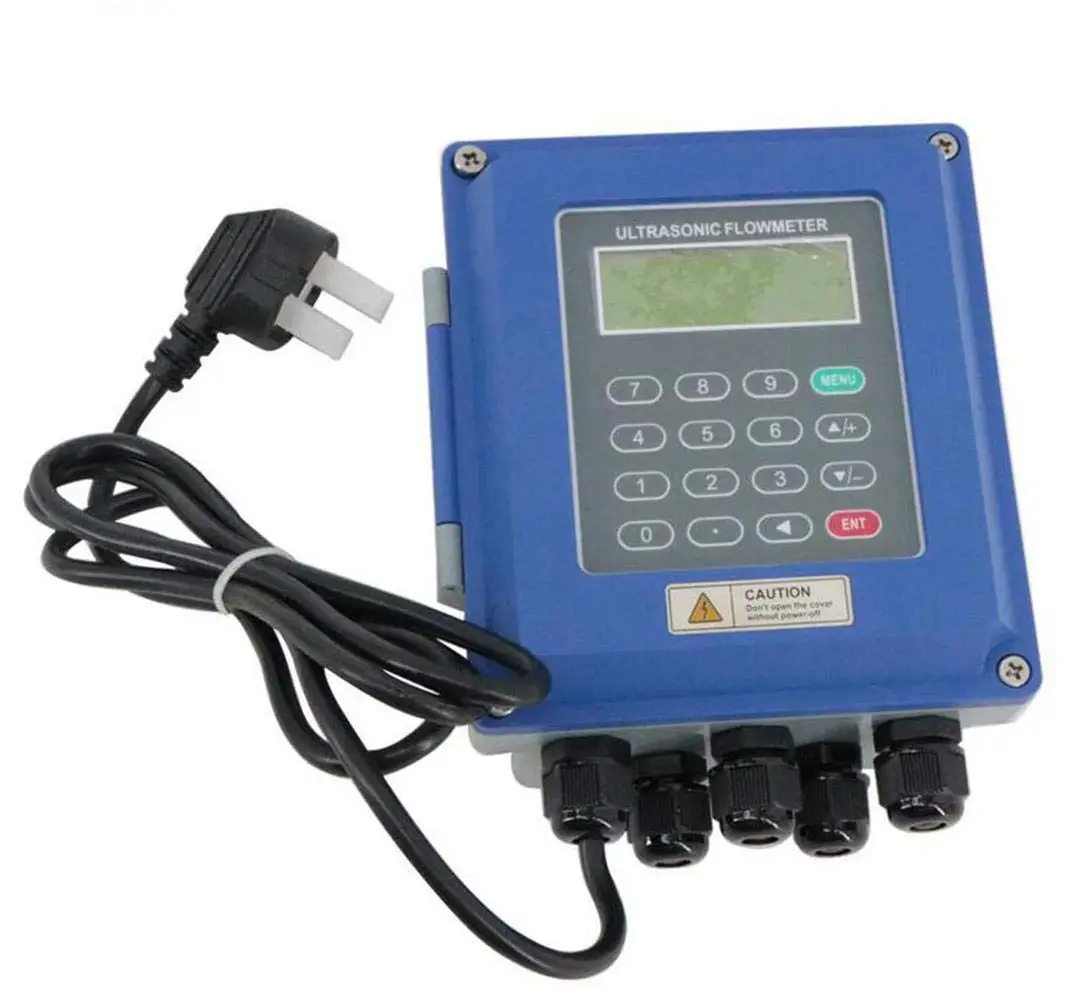 مقياس الجريان بالموجات فوق الصوتية الثابتة بطاقة SD PT100 مع واجهة DN25-DN100mm RS485 IP67 حماية TS-2 محول الطاقة