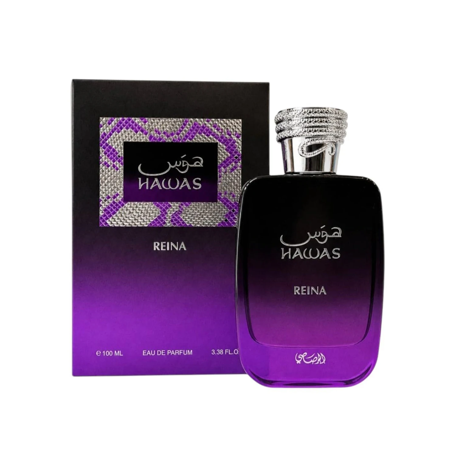 Rasasi Hawas Reina Eau de Parfum Spray for Women – Royal Oriental Floral & Sweet Fruity Scent, Long-Lasting Premium Arabian Fragrance, Perfect Gift, 3.4 fl oz / 100 ml