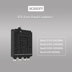 Multiplexor combinador de cavidad de 4 bandas para comunicación inalámbrica WiFi IOT, 400MHz/2,4 GHz/3,5 GHz/5,8 GHz