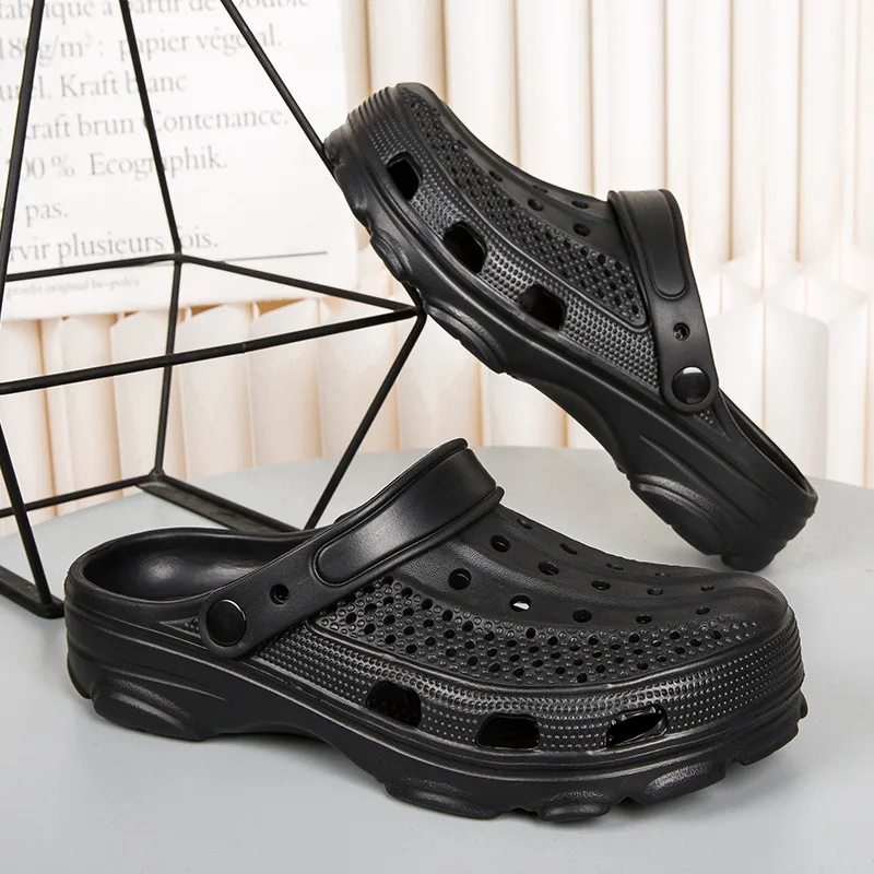 

Мужские летние сабо Evshine, тапочки с поддержкой свода стопы, женские и мужские садовые сабо из ЭВА, обувь унисекс, уютные пляжные сандалии без шнуровки с отверстиями