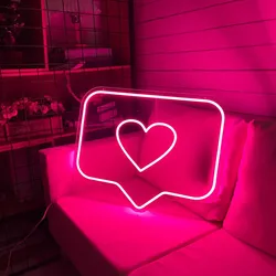 Insegna al Neon a LED come la luce al Neon USB del cuore di Ins per la lampada regalo al Neon della decorazione dello Studio fotografico della casa della camera da letto della parete