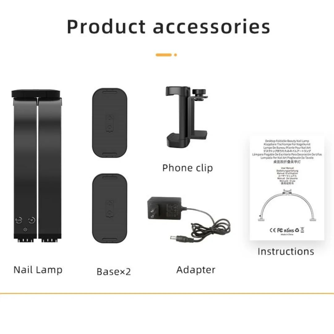 2025 Nieuwe 45 w Halve Maan Lamp Slalon Lamp 392 LED Kralen 3 Kleur Verstelbare Licht ail Art Vulling Lamp 3000 k-6500 k Wimper Nagel