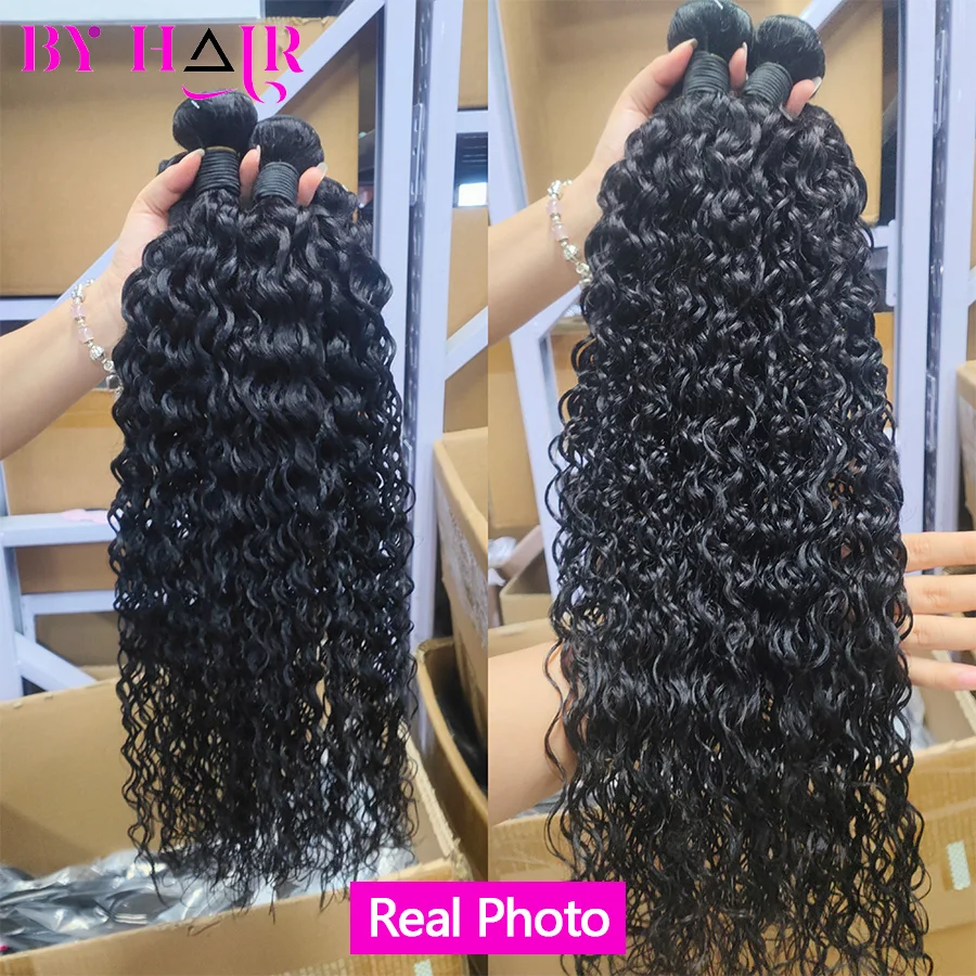 Paquetes de cabello humano peruano water wave 12A, 100% cabello humano, oferta de 1, 3 o 4 paquetes, ondulado y rizado, tejido crudo 2