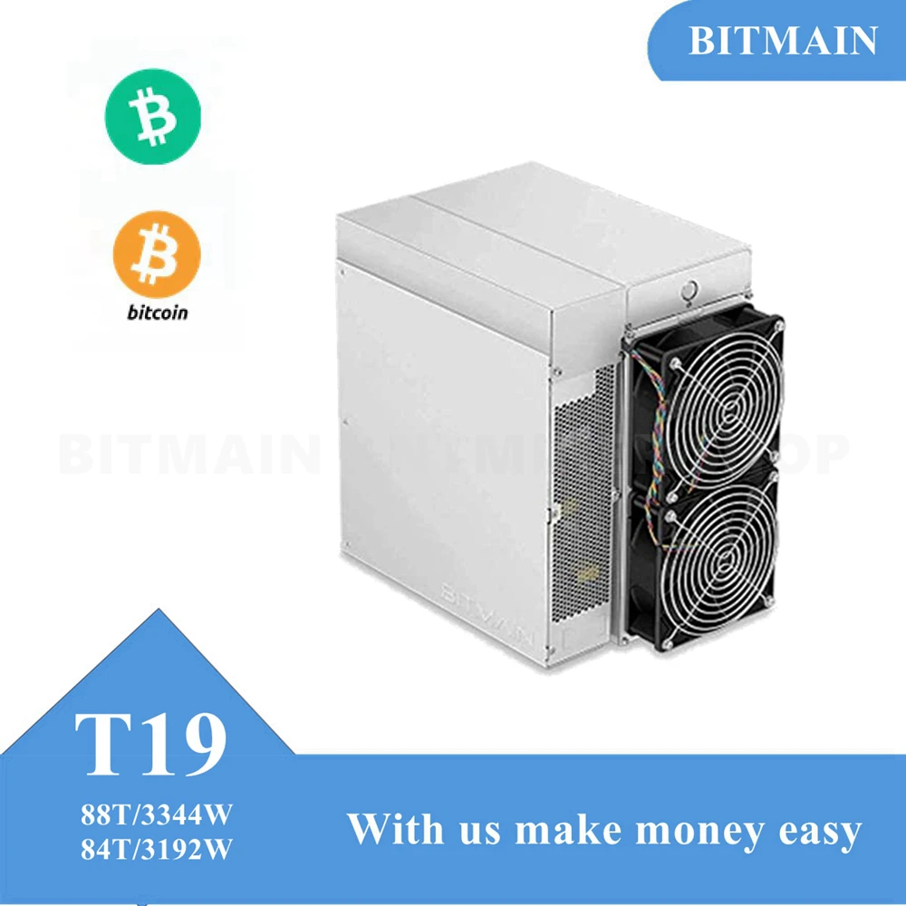 Bitmain Antminer T19 84Th Mining BTC Sha256 Bitcoin BTC Miner 3150W Power Supply