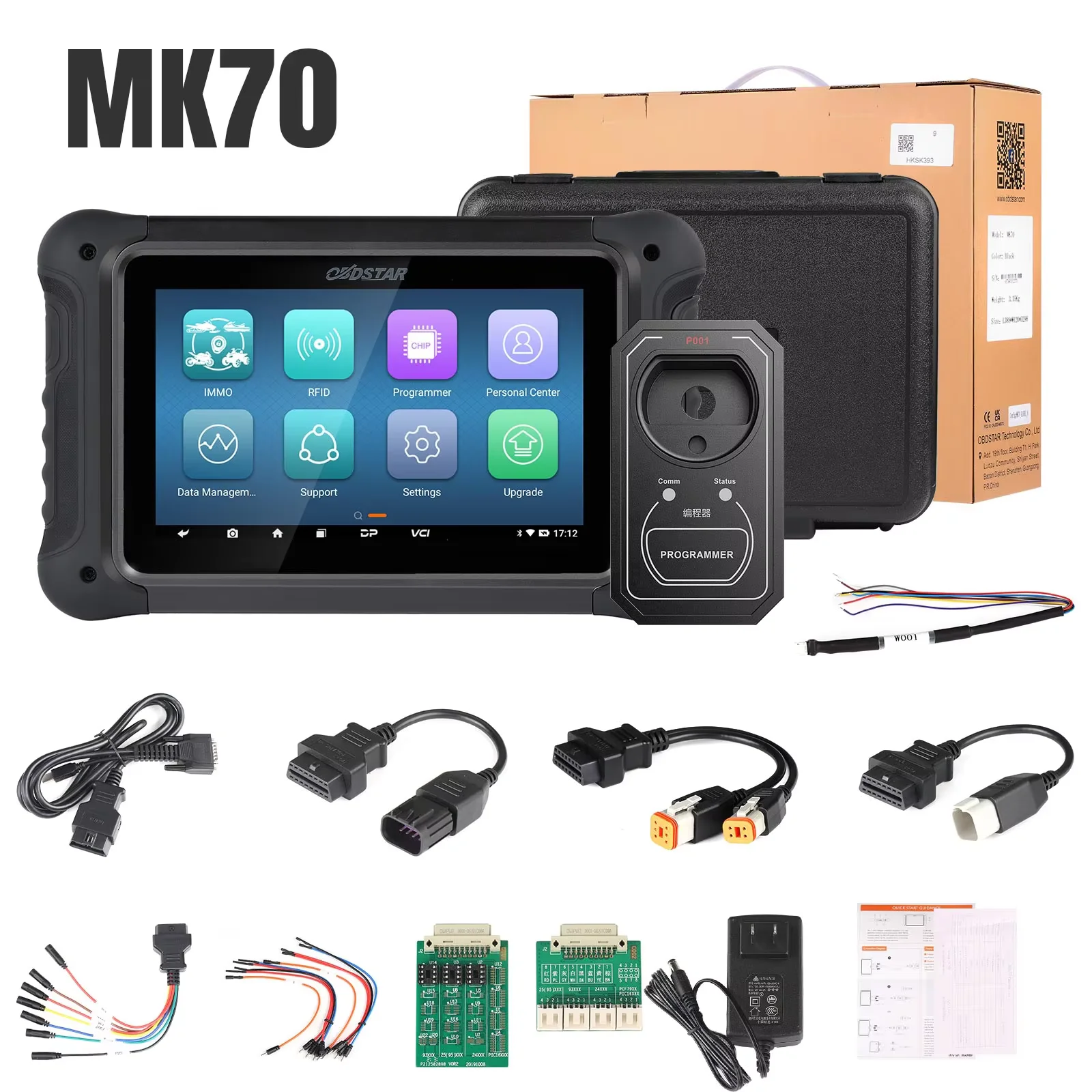 For OBDSTAR MK70 Key Programming Motorcycle Immobilizer Programming Device and Cluster Ca libration Programming diagnostic Tool