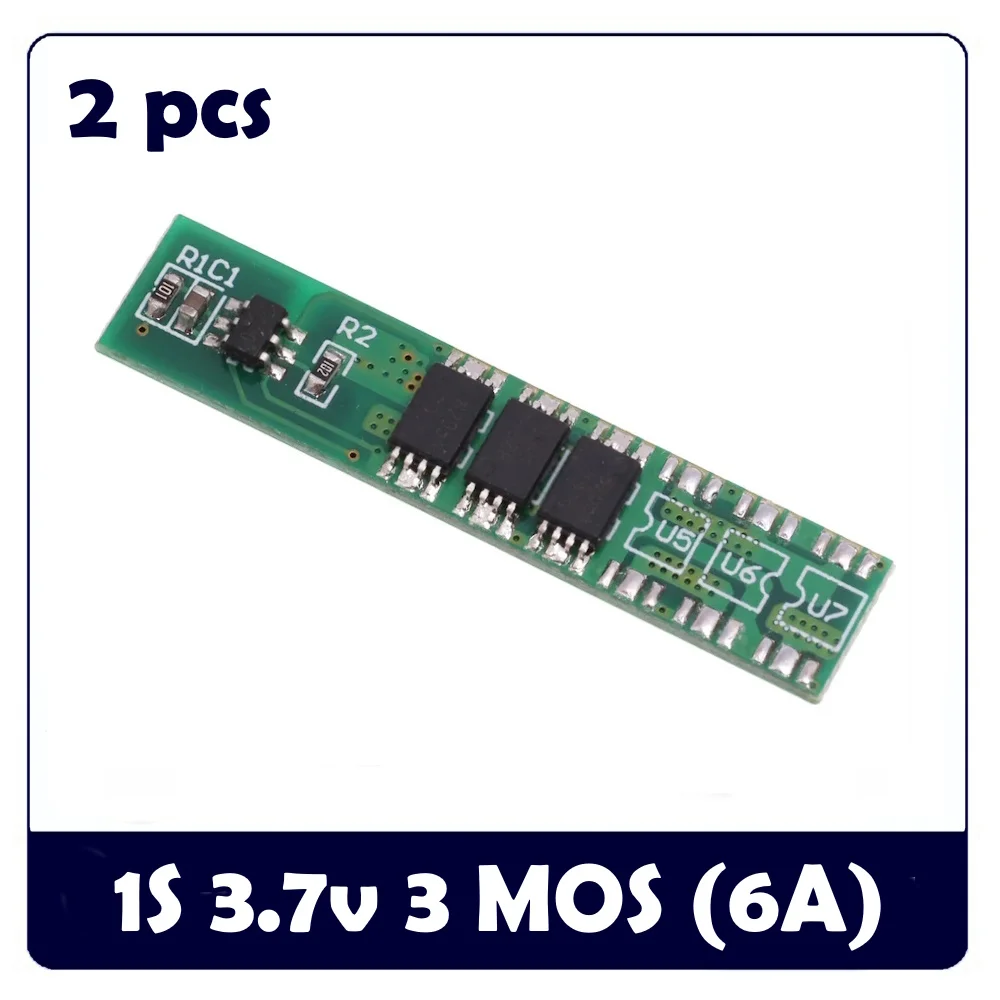 2 szt. 1S 6A 7.5A 12A 3.7V pojedynczy 18650 litowy lew akumulator litowo-jonowy płyta zabezpieczająca 3MOS 4MOS 6MOS PCM BMS