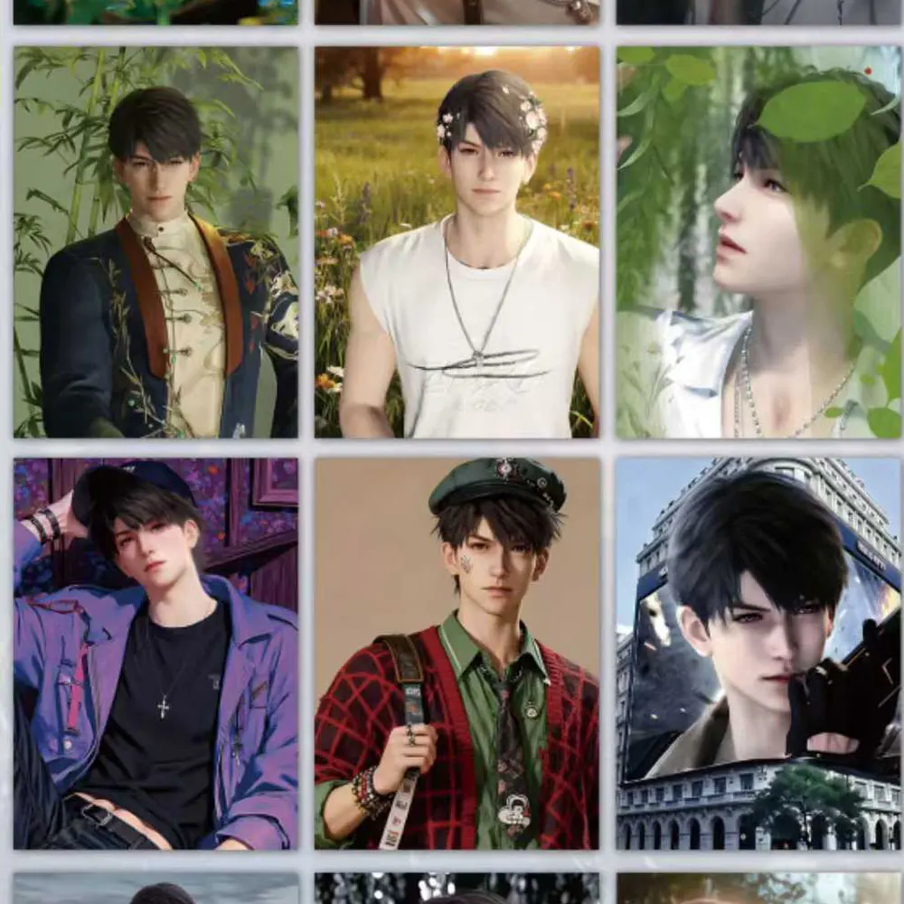 الحب والمساحة العميقة بطاقات جمع لقاء جميلة كول وينشوانغ 300 زائد تصاميم 63x88 مللي متر أنيمي أوتومي لعبة قسط