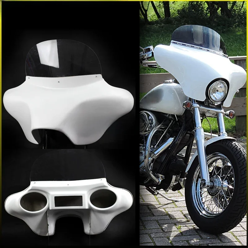 Witte Motorfiets Batwing Kuip Binnenste Buitenste Kuip Cowl Deflector Voor Harley Touring Road King FLHR Custom Classic FLHRS FLHRC - afbeelding 2