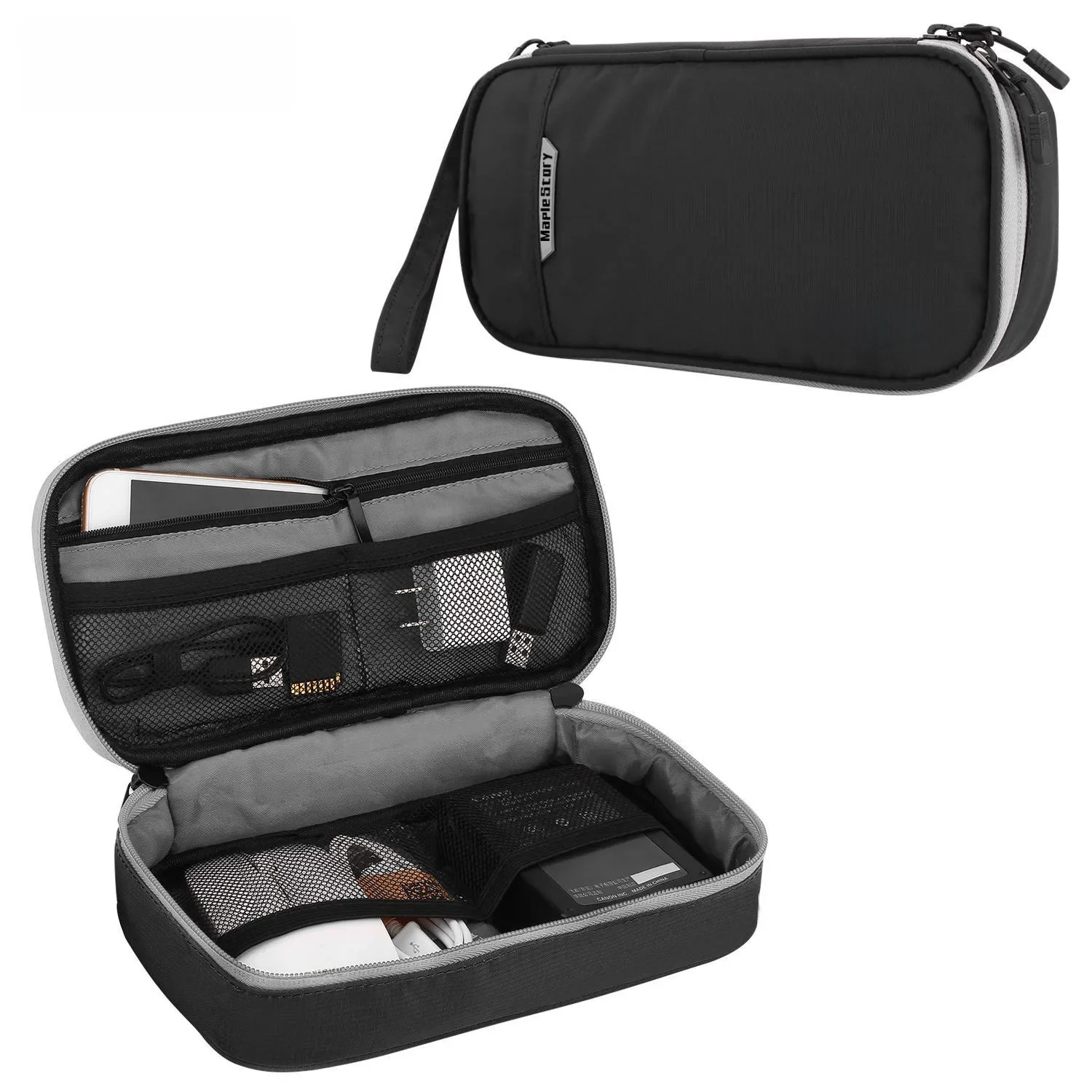 Étui de voyage pour accessoires électroniques portables, sac de rangement de câbles, sac de transport pour gadgets pour iPad, câbles, alimentation, clé USB, chargeur