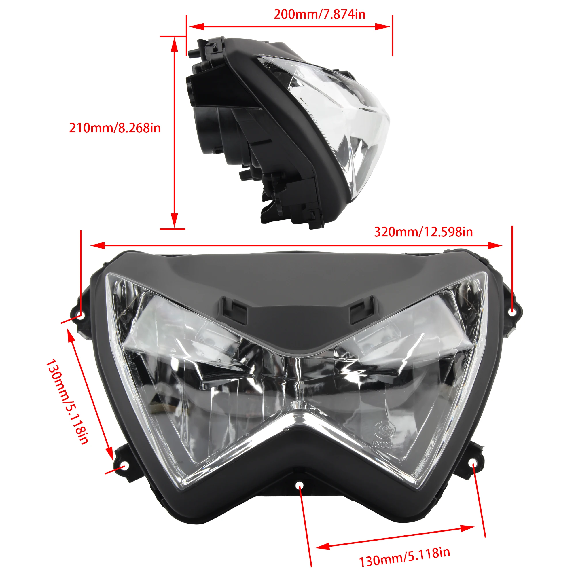 لكاواساكي دراجة نارية العلوي كشافات الجمعية Z250 Z800 2013 2014 2015 2016 2017 عارية دراجة عادية الجبهة رئيس ضوء قذيفة