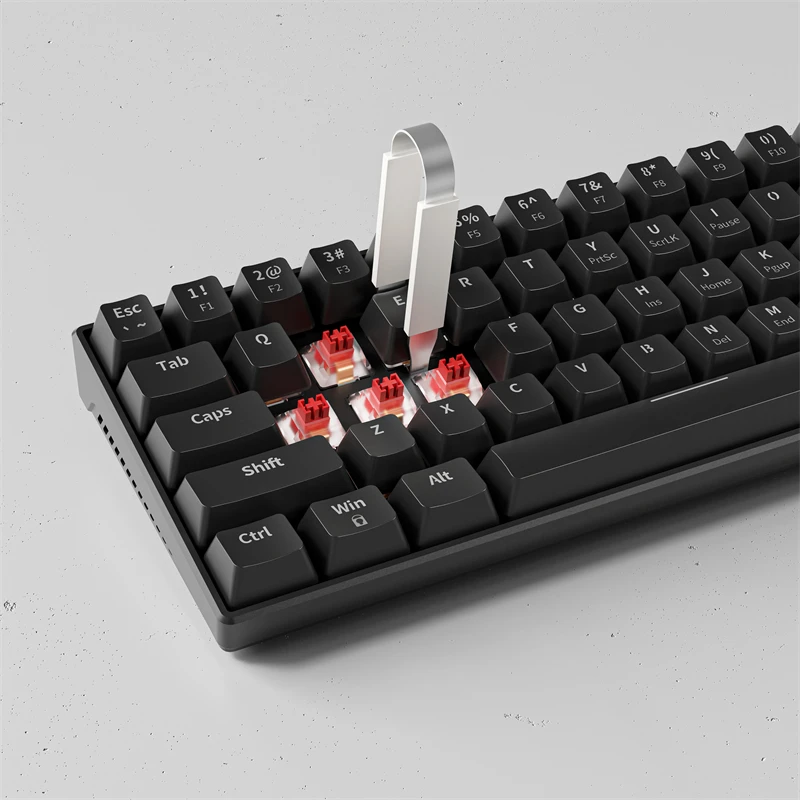 ZIFRIEND-Mini clavier mécanique RVB remplaçable à chaud, noir, interrupteur rouge, interrupteur bleu, 3 broches, 60%