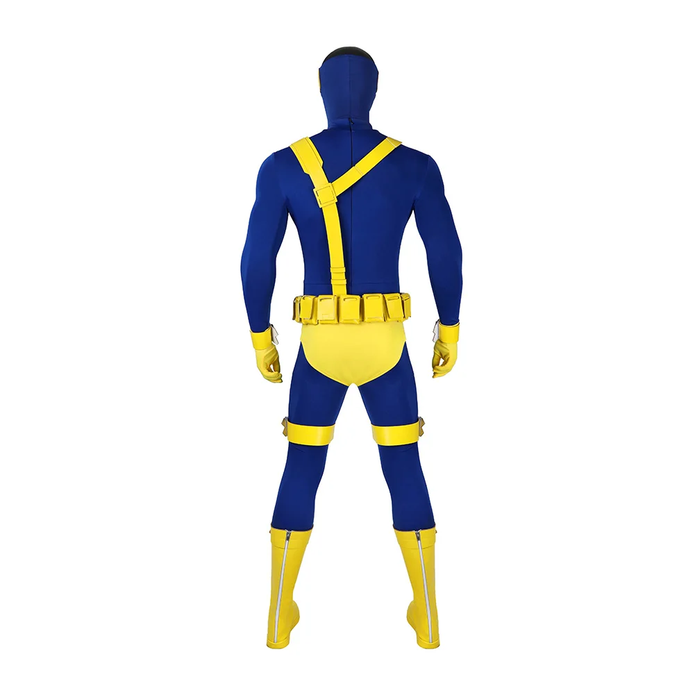 Scott Summers Cosplay CostumeMen Jumpsuit Fantasia Boots Disguise Halloween Carnival Fantasy Clothes