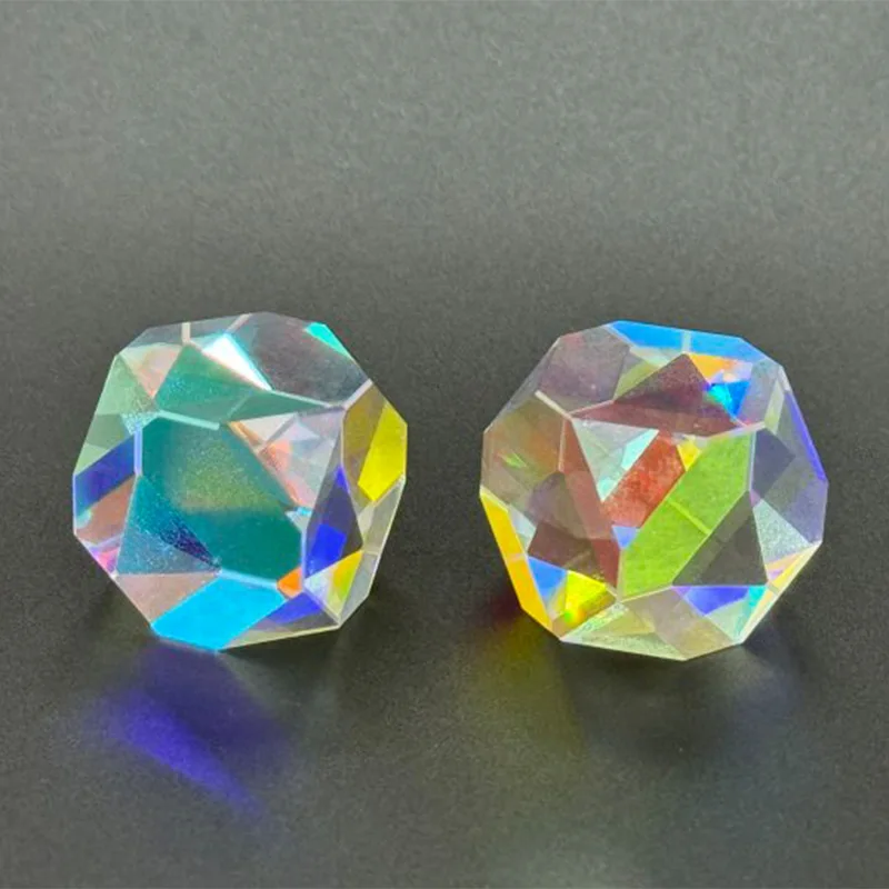 

Sun Catcher Dichroic Prism Multifaceted Glass Prism Colorful Optical Prism for Art Craft & Decorative Gifts