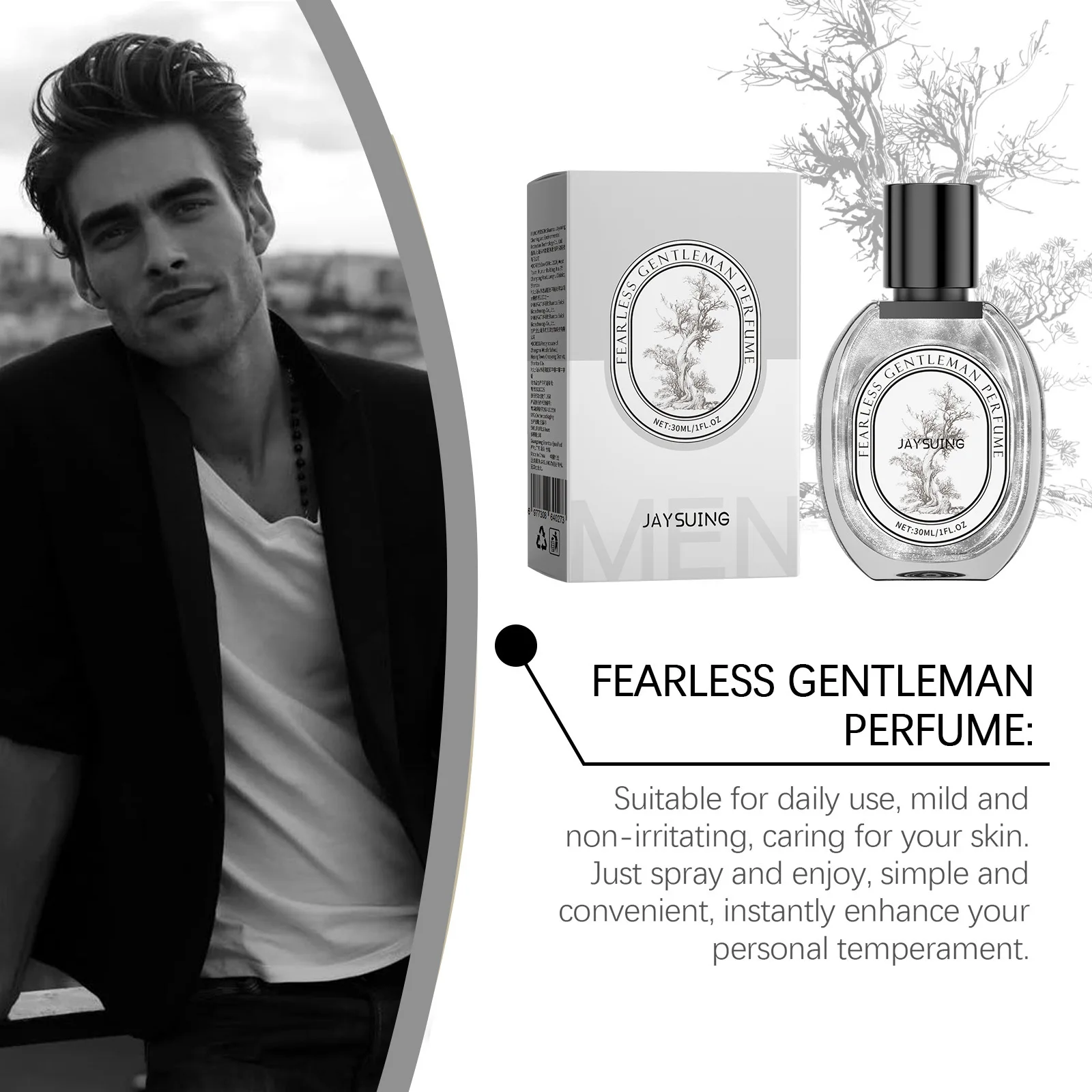 Gentleman Perfume Pheromone Perfume Original Light Fragrance Long Lasting Scent Refreshing Durable Odor Removal Christmas Gift