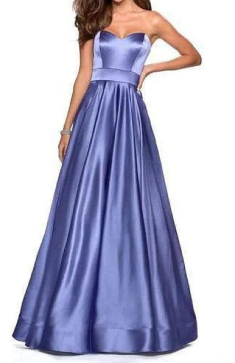 

Simple Strapless Sweetheart Empire A-Line Bridesmaid Dresses Long Satin Evening Dress Prom Dresses for Women Pleated Ball Gown