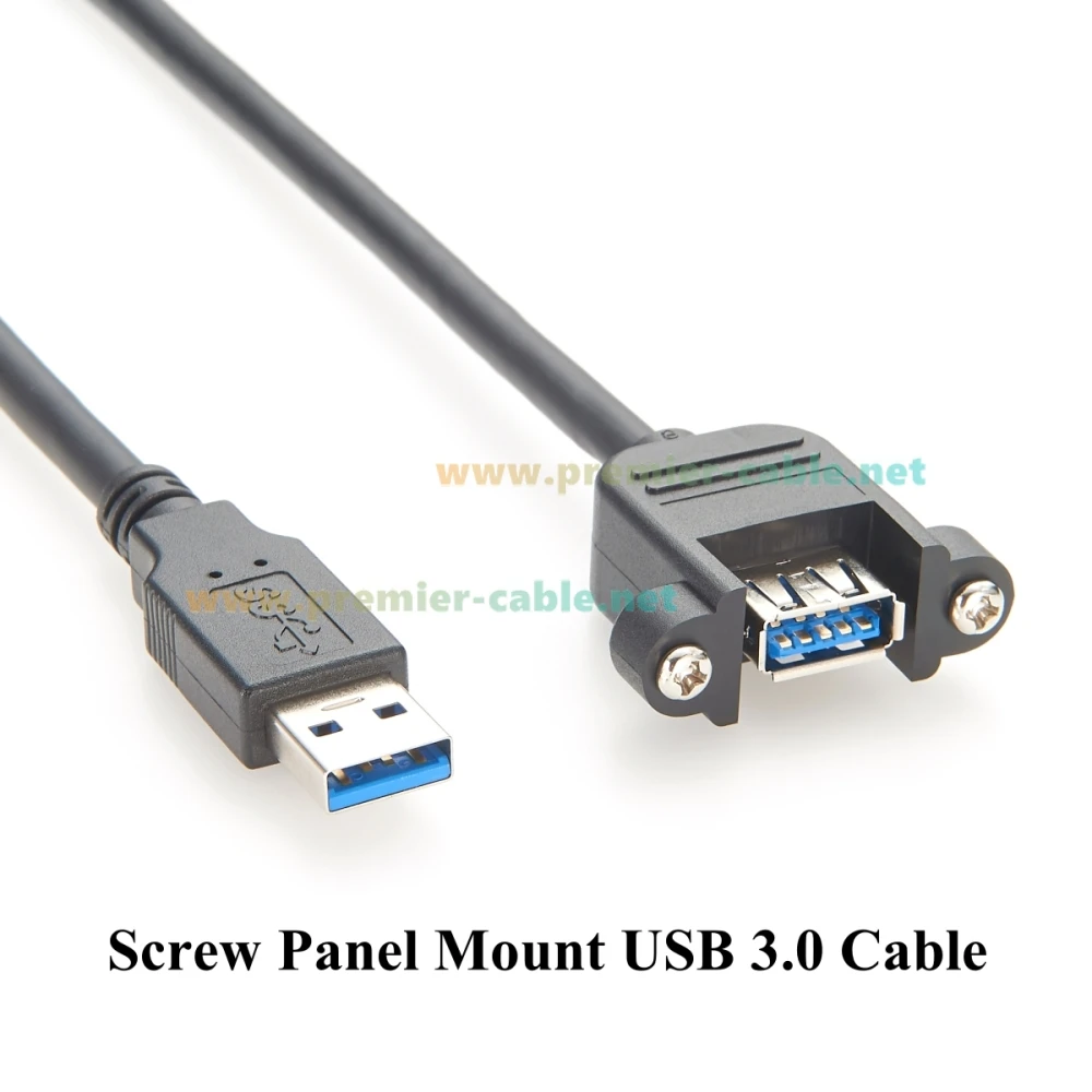 Schraubbare USB 3.0-Verlängerungskabel 5Gbps Typ A Stecker auf Buchse Lade- und Datenkabel für Schaltschrank, Scanner, Drucker – Detail 4