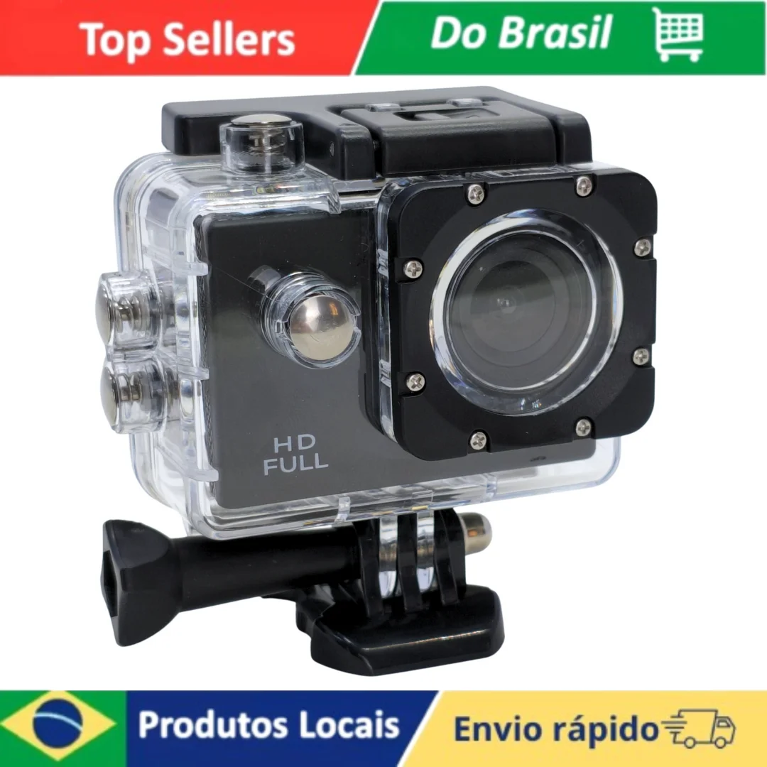 Cámara videocámara de acción Full HD 1080P resistente al agua 30m 140 lentes con pantalla LCD de 2"