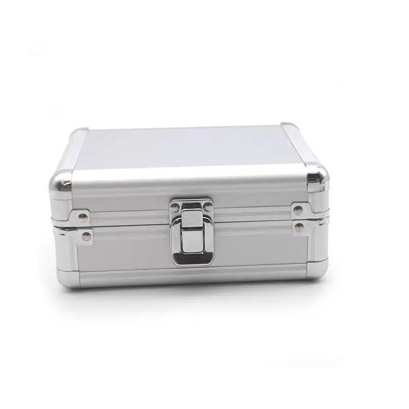 Tool Box Aluminum Case Suitcase Instrument Equipment File Box Cosmetic Case Toolbox with Sponge 170*140*73mm