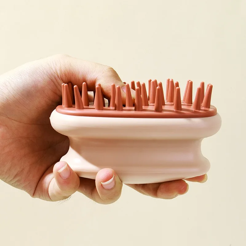 

1 шт. силиконовая расческа для массажа кожи головы, нежная очистка и массаж головы, массажер для ухода за волосами, приятный для кожи и удобный