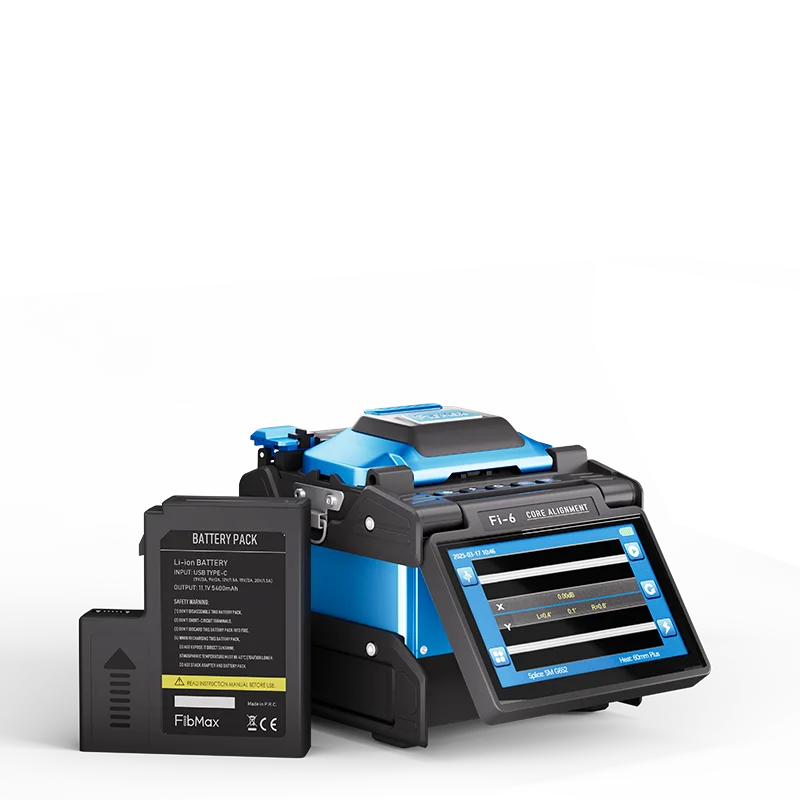TEKCN FIBMAX Fi-6 Fusion Splicer 6-Motor Cladding Alignment Fiber Optic Welding Machine for Telecommunication And Networking