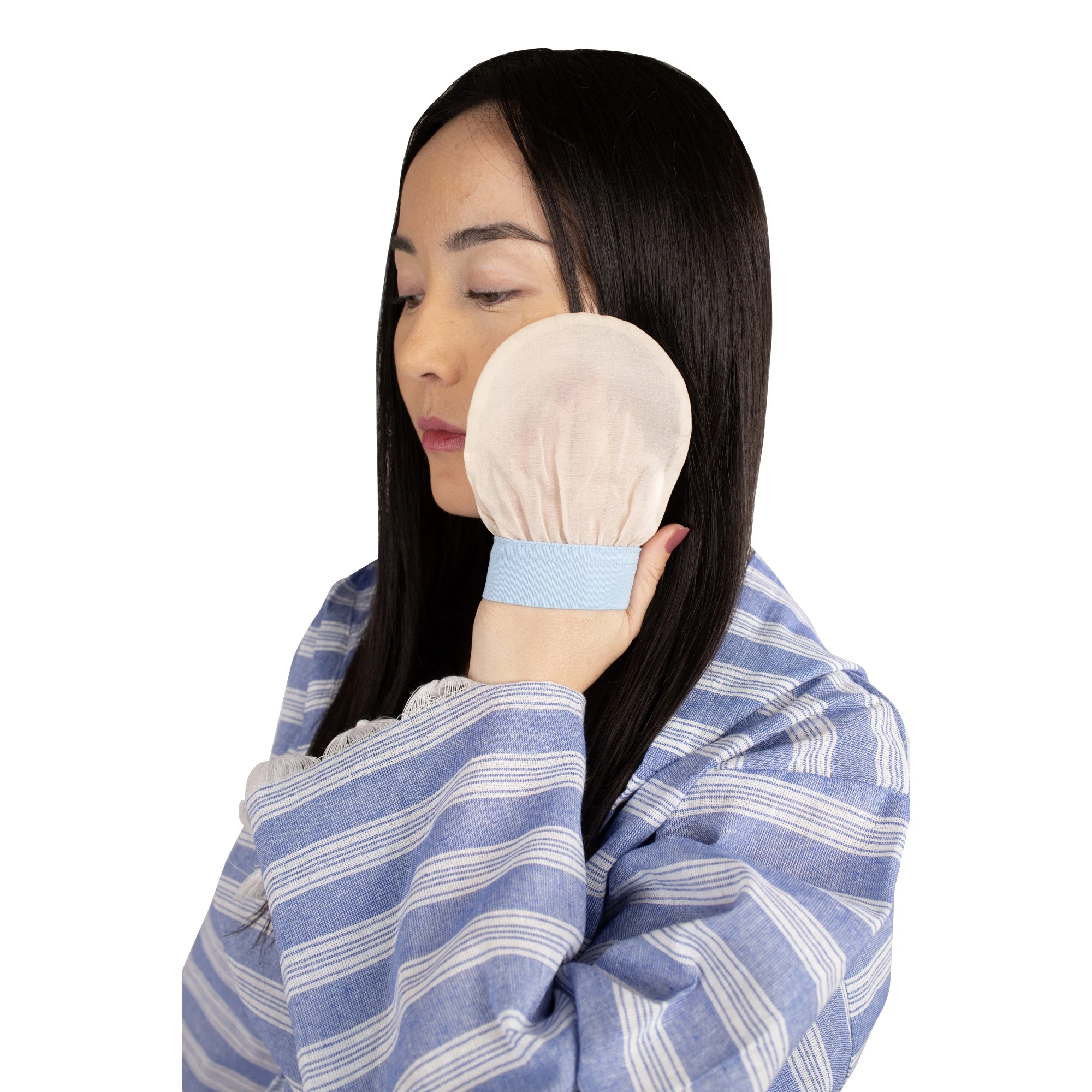 Guantes exfoliantes para exfoliación facial, manopla de seda de capullo turco crudo al 100%, para eliminación de piel muerta, accesorios de baño de espuma