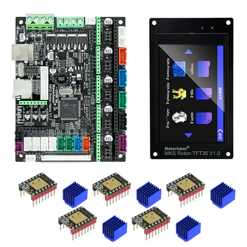 Imagen 2 del producto Makerbase MKS Robin Nano V1.2 Placa de Control de impresora 3D Placa base de 32 bits compatible con Marlin2.0 compatible con pantalla táctil TFT de 3,5 pulgadas