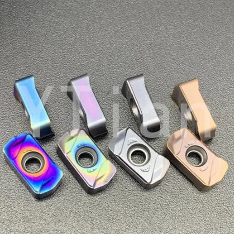 10PCS LNMU0303 เปลี่ยนใส่ LNMU0303ZER MJ CNC คาร์ไบด์สองด้าน Fast FEED ตัดใส่ตัดเครื่องมือ LNMU 0303