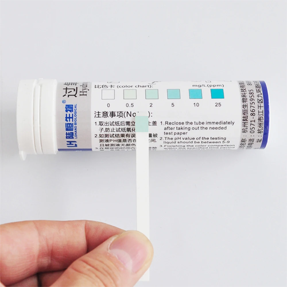 Rapid Determination of Hydrogen Peroxide in Test Strips for Water Analysis H2O2