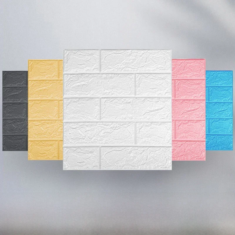 5-30 Stuks 35 Cm * 30 Cm Diy Zelfklevende 3D Muurstickers Voor Slaapkamer Waterdicht home Decor Achtergrond Schuim Baksteen Behang - afbeelding 2