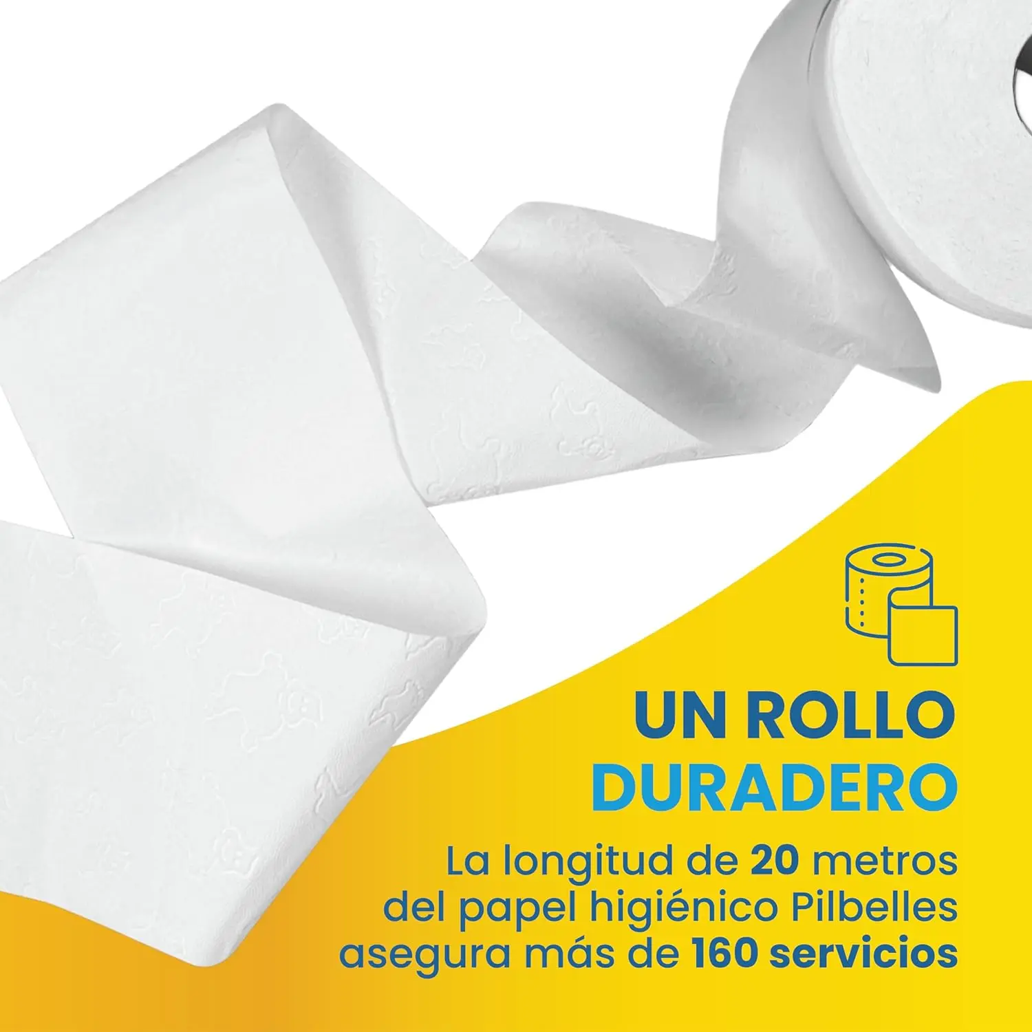 Imagen 4: PILBELLES Papel Higiénico Extra Suave - 2 capas, Más de 160 Hojas por Rollo, Sin Perfumes, 100% Celulosa Certificado Ecolabel