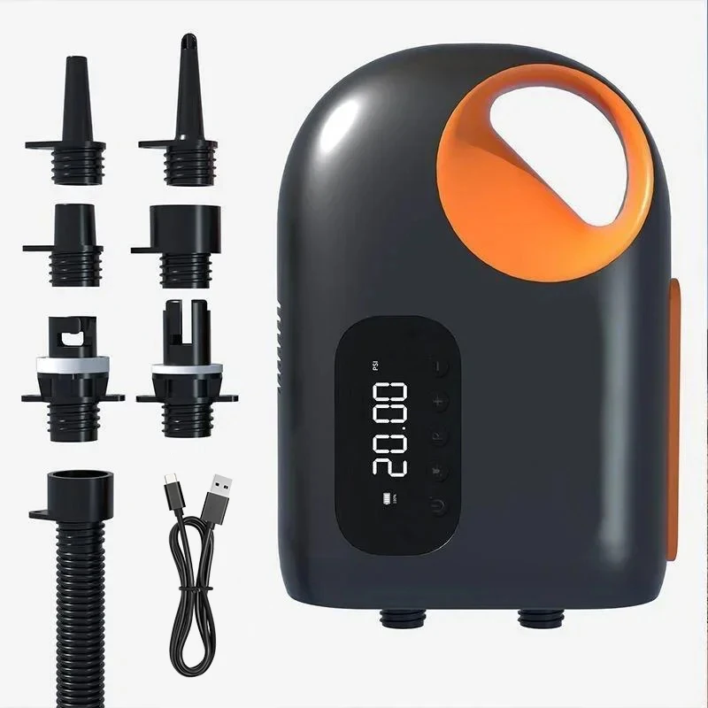 EAFC 20 PSI tragbare Luftpumpe, aufblasbarer elektrischer aufblasbarer, entleerbarer Luftkompressor für Surfen, Paddle-Board, Boot, Kajak