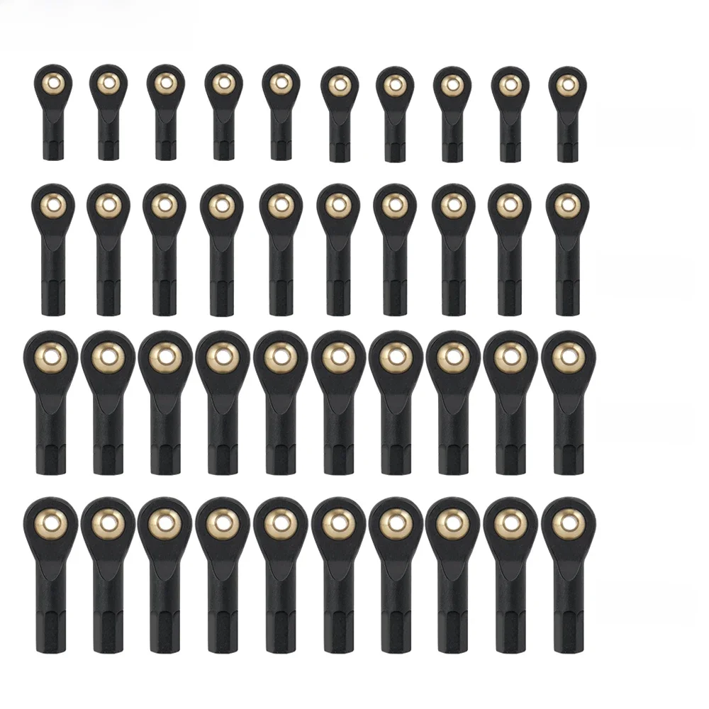 MIBIDAO 10 pièces M2 M3 extrémité sphérique en plastique 19/26/27/30mm extrémité de tige de liaison rotule filetage CW pour pièces d'avion de bateau de voiture RC