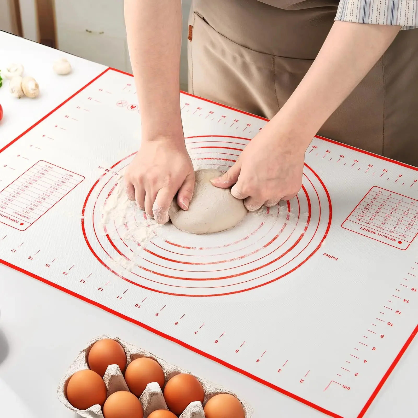 Polymères de cuisson en silicone antiadhésifs surdimensionnés, 80 cm, 70 cm, 60cm, tampon de pétrissage à rouler, outils de pâte à pizza, crème, cuisine