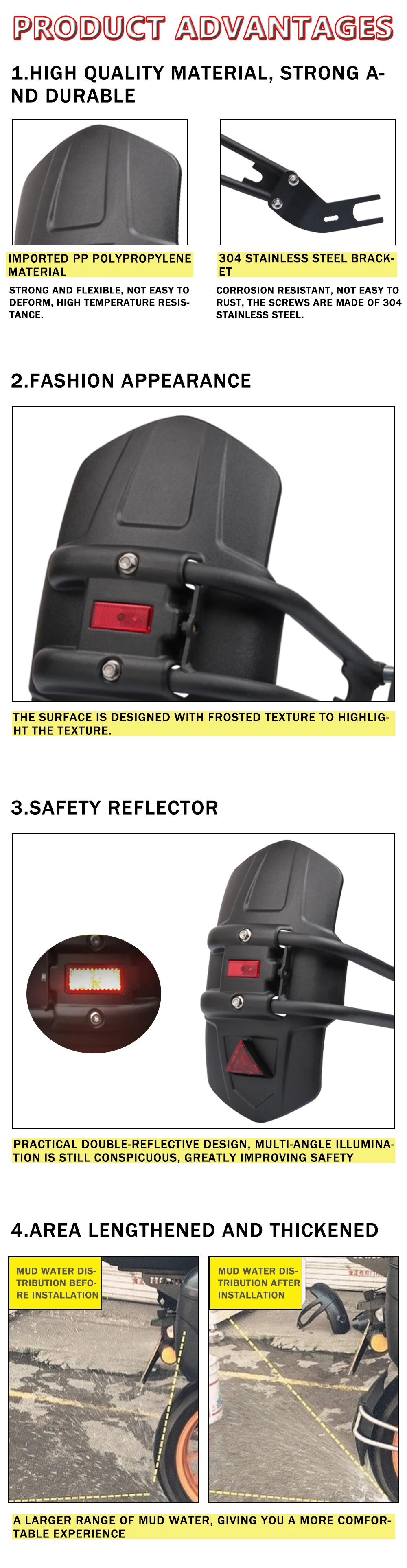 Für Loncin VOGE 625DSX 625 DSX DS X DSX625 DS625X 625DS Motorradzubehör Hinterer Kotflügel Spritzschutz Abdeckung Schutzvorrichtung – Detail 14
