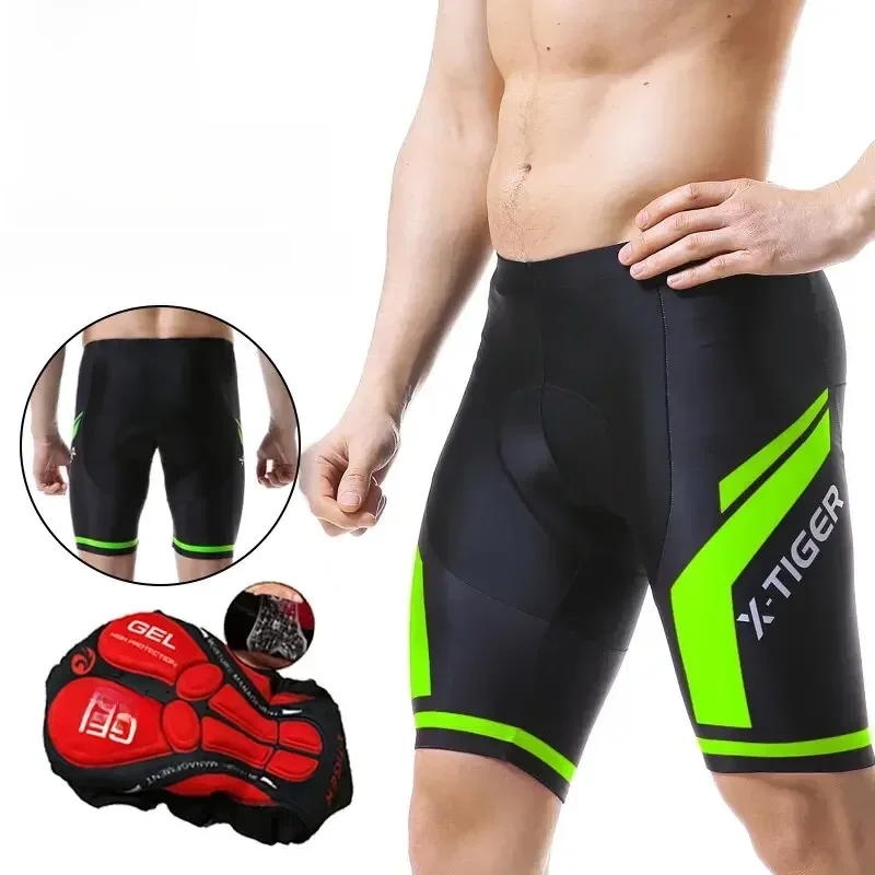 AliExpress X-TIGER Man Cycling Shorts Gel Pad Bicycle Clothes MTB Road Bike Pants Anti-slip Leg Grips Bike